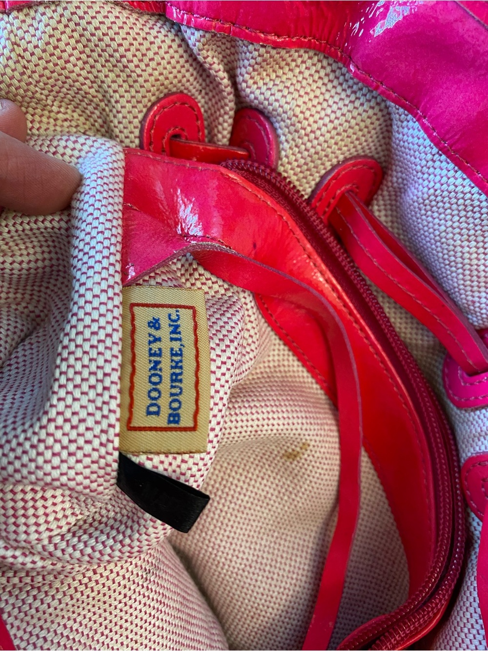 Dooney & Bourke Chiara Hot Pink Patent Leather Shoulder Bag - Picture 9 of 11
